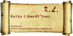 Kolin Liberátusz névjegykártya